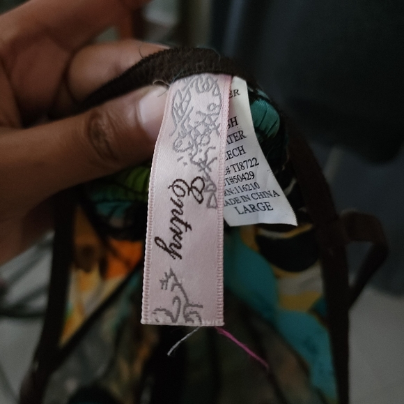 Teal/Aqua/Turquoise/Gold/Brown Corset Top With Straps - Picture 6 of 8